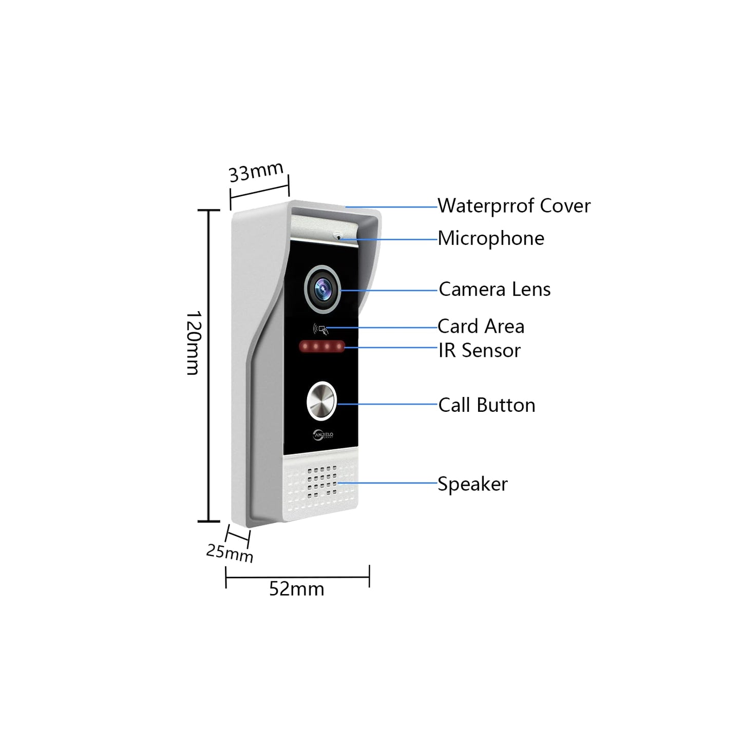 Video Doorbell Intercom System,10 Inches Touch Screen (Black) Video Doorbell Door Phone System,Support Remote Unlock, Dual-Way Intercom,Night Vision for Villa House Apartment (1-Camera + 1-Monitor)