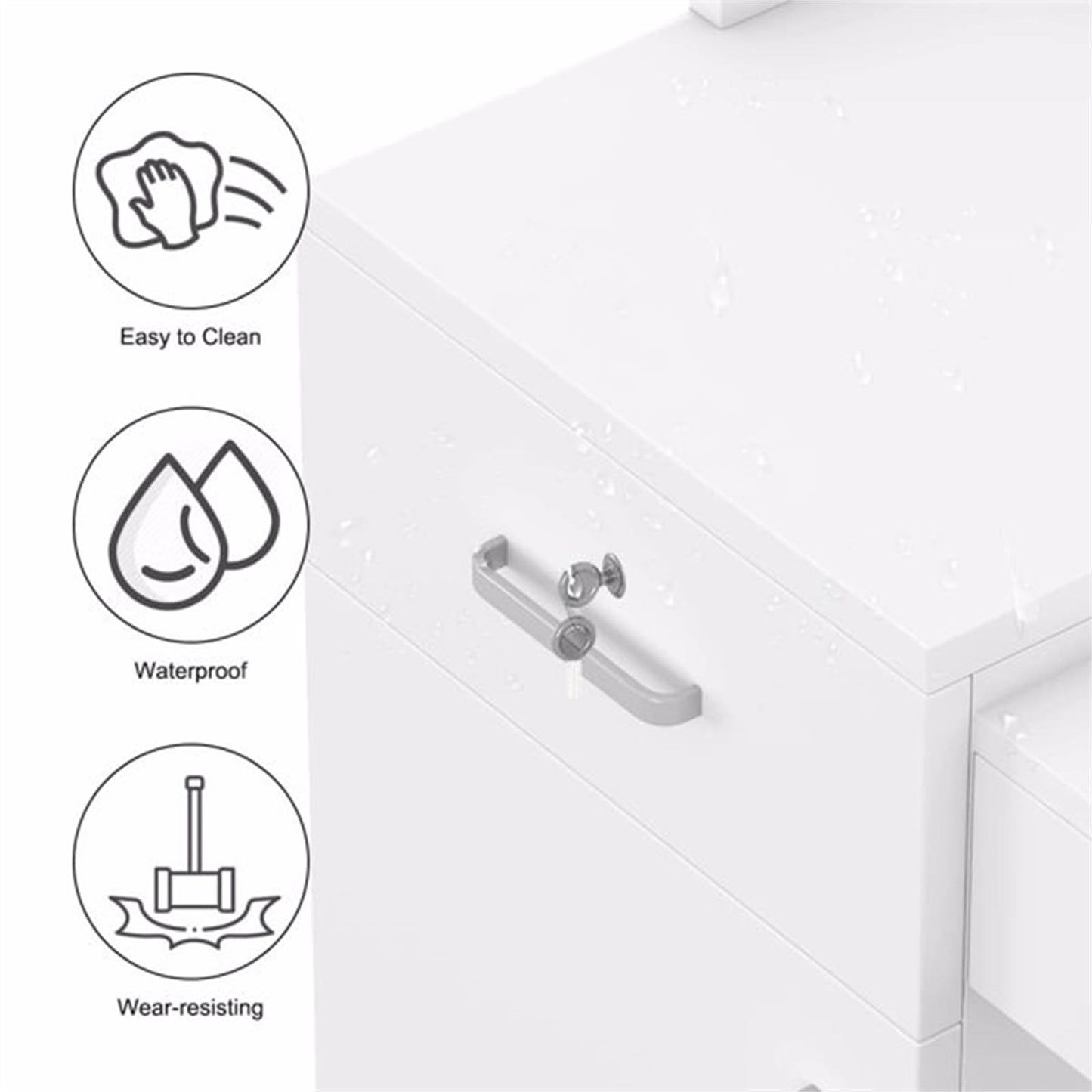 CUIYMXSC Barber Stations, Salon Stations for Hair Stylist, Hair Styling Salon Equipment Barber Supplies Organizer Cabinet Barbershop Furniture, with Storage Cabinet, Drawers and Tier Shelf