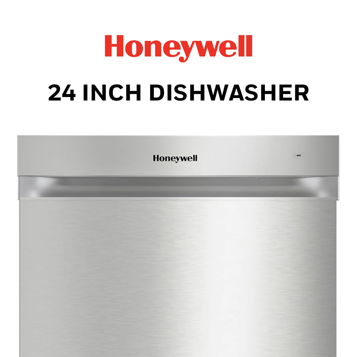Honeywell 24 Inch Dishwasher with 12 Place settings, 7 Washing Cycles, Stainless Steel and Plastic Tub, UL/Energy Star- Stainless Steel
