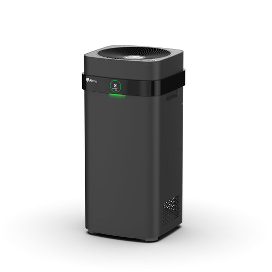 Airdog X5+ Air Purifier for Large Rooms up to 1614 sq ft, Smart App Control, Built-In Air Quality Monitor, Washable Filter, TPA Technology 20X More Effective Than HEPA,Black