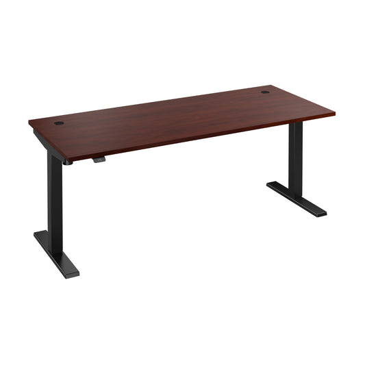 Bush Business Furniture 72-inch Electric Height Adjustable Standing Desk, Ergonomic Sit-Stand Computer Table for Home and Professional Office, Move 40 Series, Hansen Cherry with Black Base