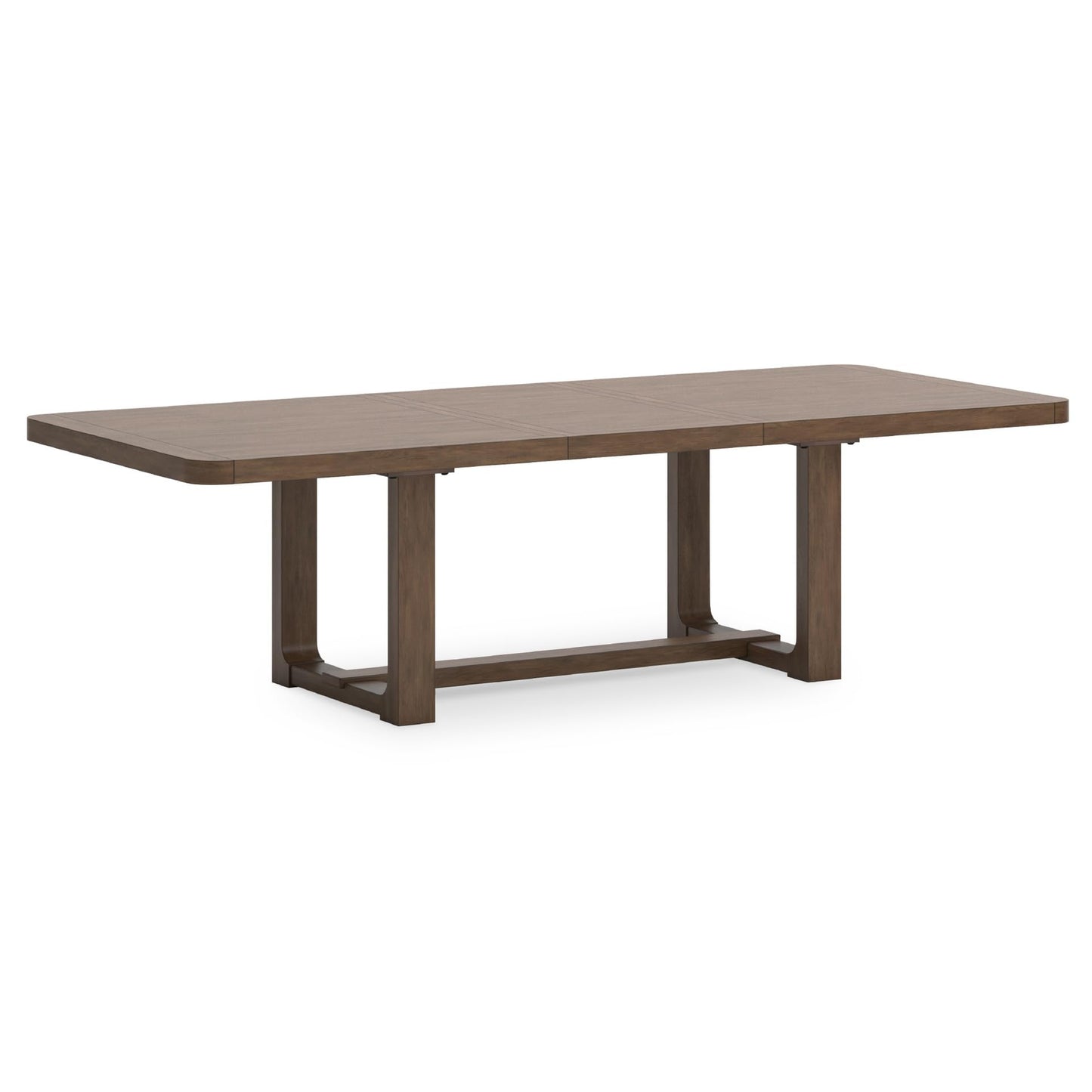 Signature Design by Ashley Cabalynn Farmhouse Dining Extension Table with 1 Removable Center Leaf, Light Brown