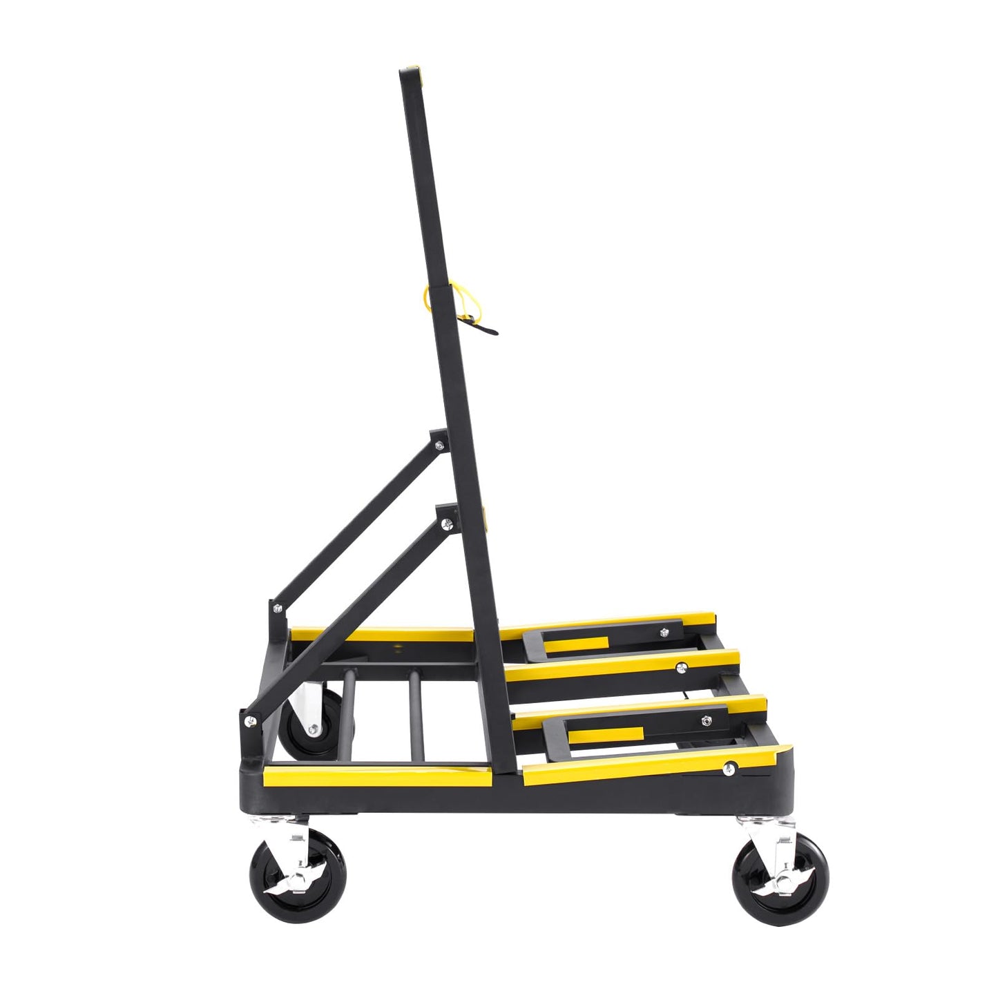 VEVOR Drywall Cart Dolly, 1800 lbs Load Capacity, Steel Panel Dolly with 4 Swivel Casters & Expandable Deck, Foldable Panel Truck Cart with Tie-Down Strap for Handling Plywood, Plasterboard, Glass
