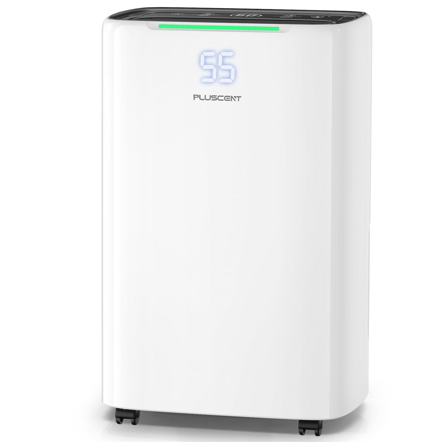 PLUSCENT 52 Pint Dehumidifier for Home and Large Basements, Up to 5000 Sq.Ft Coverage, Quiet 40dB, Continuous Drain Hose Included, Smart Humidity Control, 4 Modes, Auto Defrost, 24H Timer