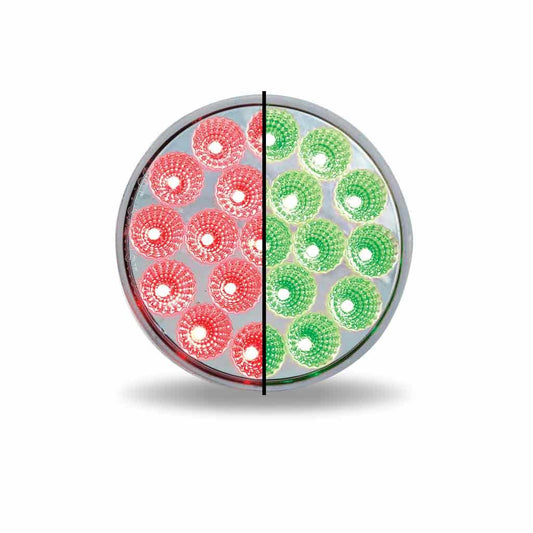 Trux Accessories 4in Dual Revolution LED Light Red/Green Polycarbonate TLED-4XRG
