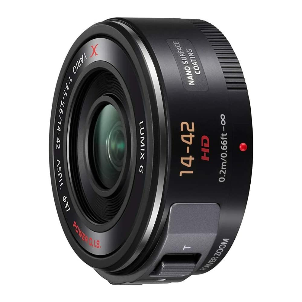 Panasonic Lumix G X Vario Power Zoom Lens, 14-42mm, F3.5-5.6 Asph., Mirrorless Micro Four Thirds, Power O.I.S., H-PS14042K (USA Black)