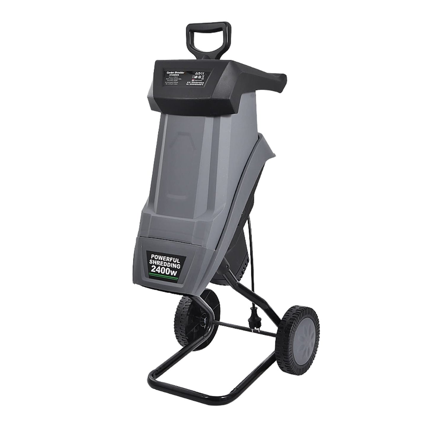 HT6533 Powerful Wood Chipper Branch Crusher Electric Breaking Machine 2400W Tree Branch Crushing Machine Garden Tool,DIY Tools(With 10M Power cord)
