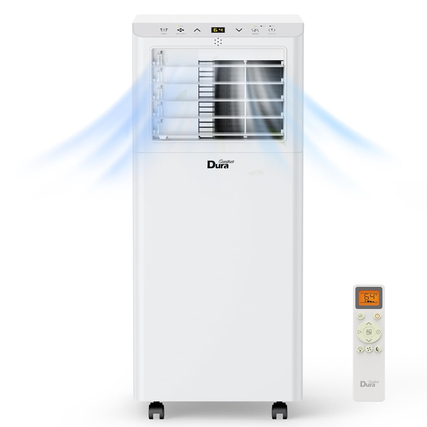 DuraComfort Portable Air Conditioners, 8,500 BTU(Ashrae) /5,100 BTU (SACC), Cooling,Dehumidifier,Fan Mode,Up to 350 Sq.Ft,Suitable for compact Rooms,White