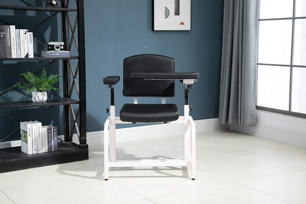 medycare Comfortable Lab Drawing Chair for Lab Spa and Treatment Room （Black）