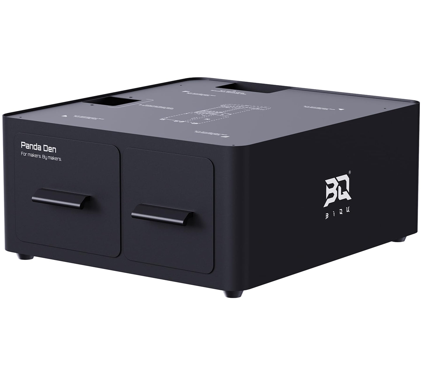 BIQU Panda Den Air for Bambu-Lab P1P/P1S/P2S/X1C/X1E/X2D/A1/A1 Mini 3D Printers, Filament Waste Collection System for P1/X1/X2/A1, Tool Storage Drawer + Direct-Drop Filament Poop Gather Drawer