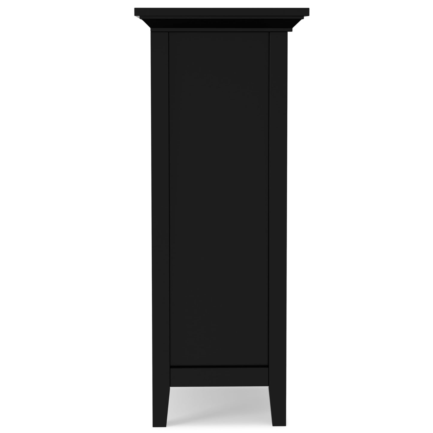 SIMPLIHOME Redmond Storage Cabinet - 39 inch Wide Solid Wood Medium Storage Cabinet in Black, Transitional Accent Cabinet for Entryway or Living Room with 4 Drawers and Cabinet Storage