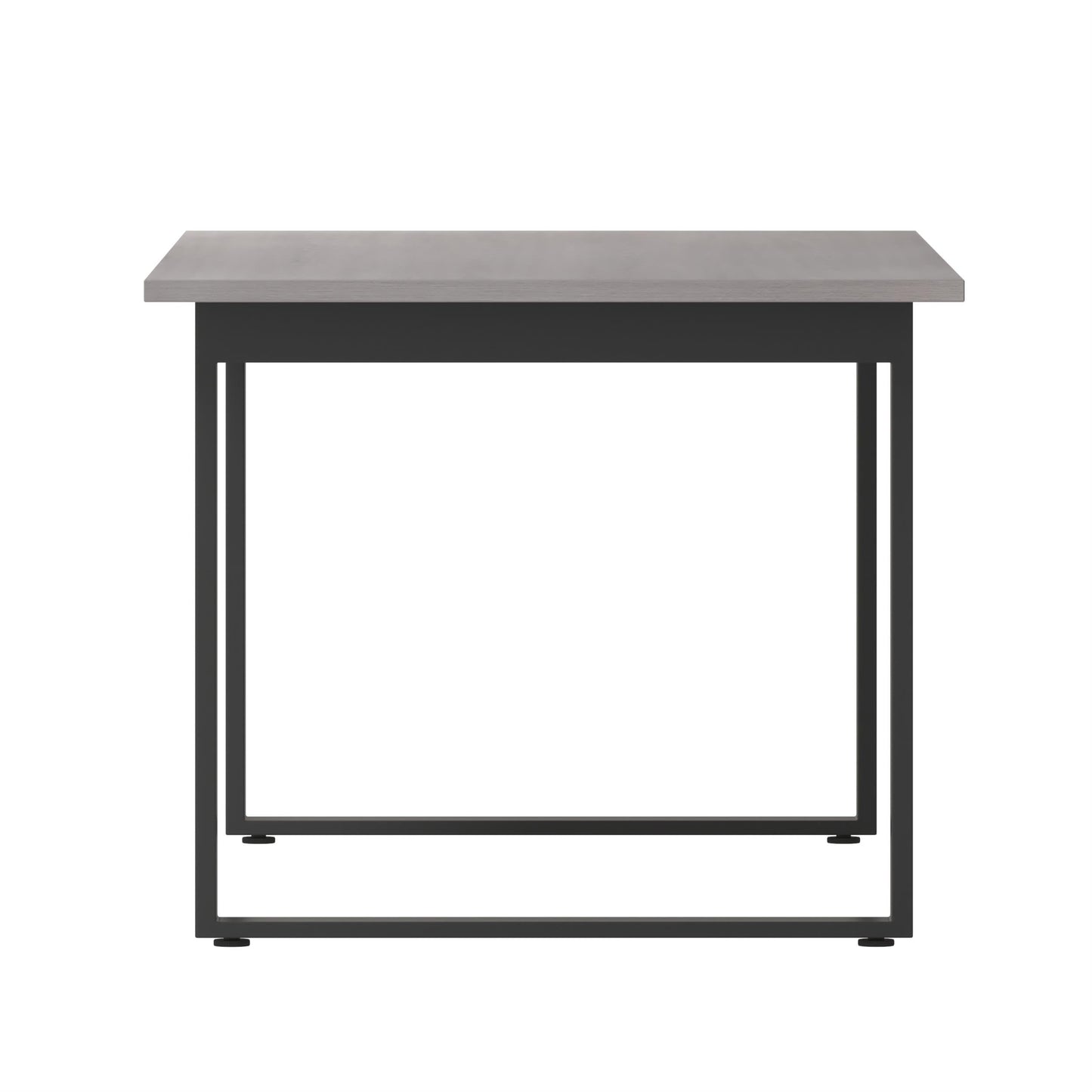 Flash Furniture Redmond Conference Table with U-Frame Base, Commercial Water and Scratch Resistant Laminate Finish, PVC Edge, Heavy Duty Steel Frame, 72x36, Gray Oak
