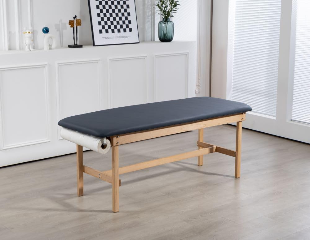 Carenovo Medical exam Table 27.5" Fixed Height for Treatment Clinic Spa (Flat) (Blue)