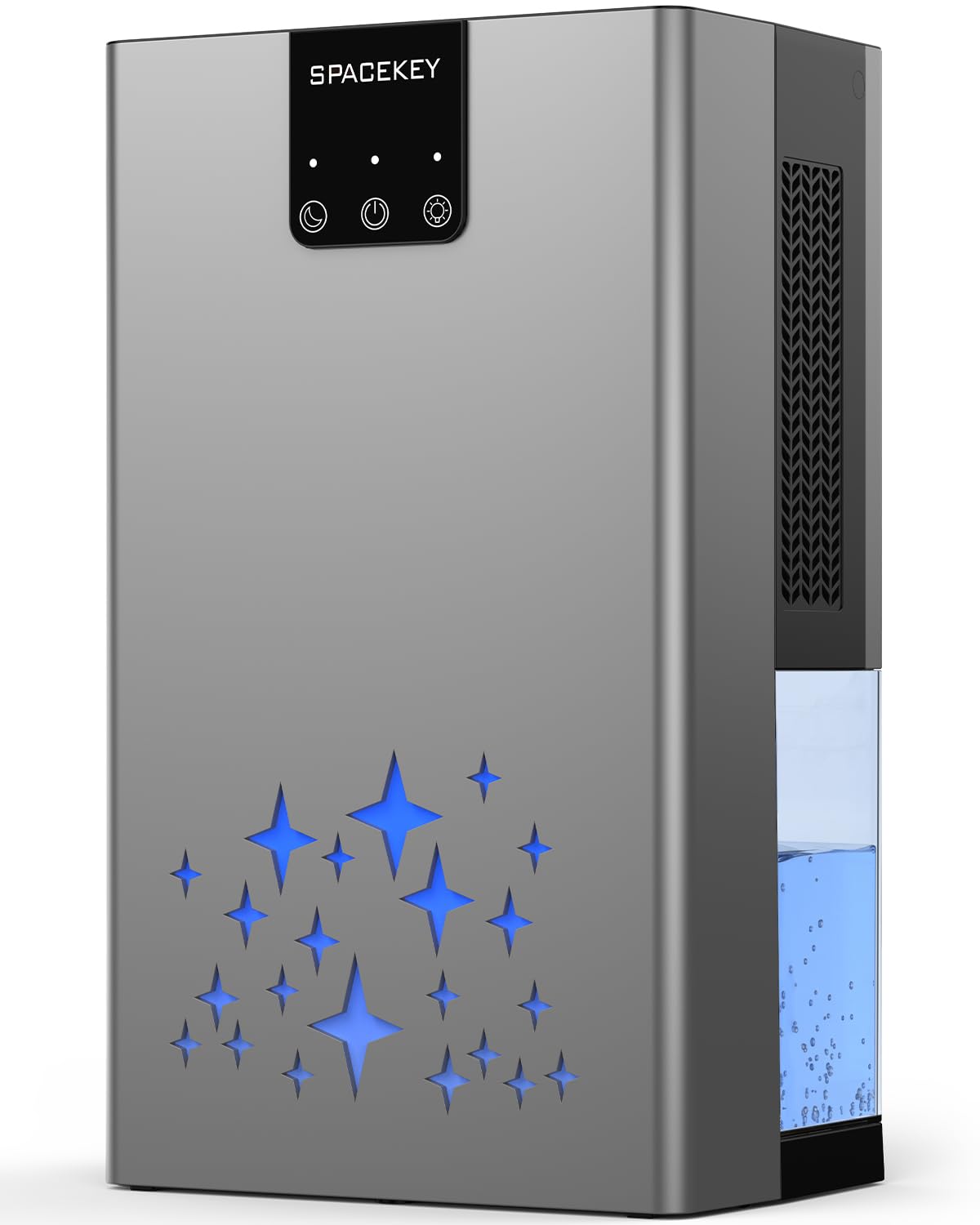 Dehumidifier, 95 OZ Water Tank Dehumidifiers for Home, 1000 sq. ft. Dehumidifier for Basement Bathroom Bedroom with Auto Shut Off, 7 Colors LED Light, Quiet Dehumidifiers with Sleep Mode, Grey