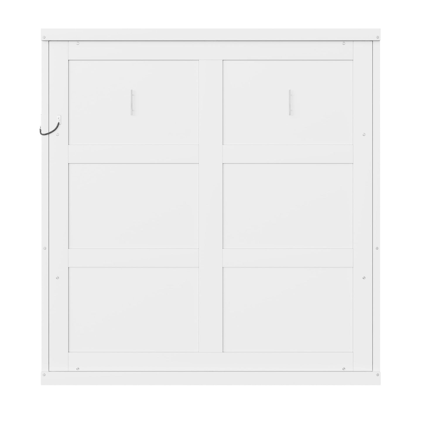 Full Murphy Bed Space-Saving Wall Bed, can be Folded into a Cabinet Bed for Multipurpose Guest Room or Home Office, White