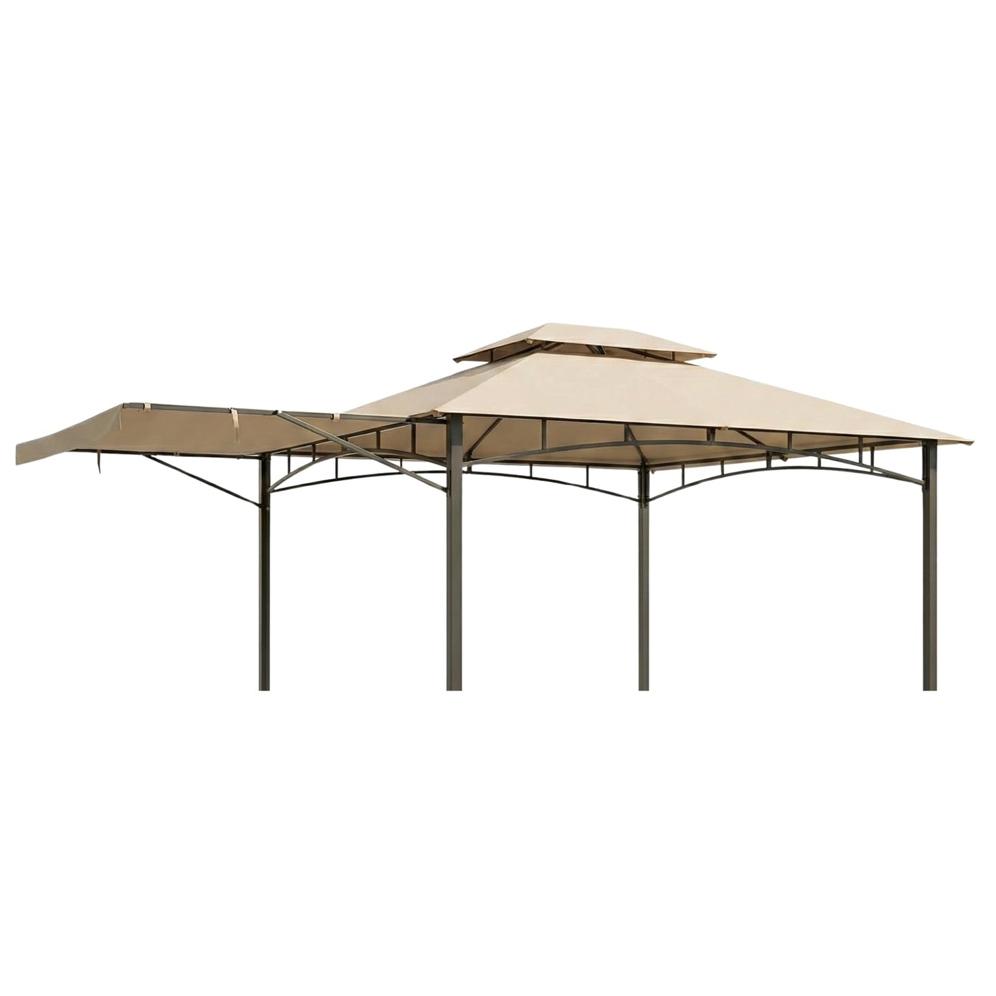 Garden Winds Reinforced RipLock 350 Replacement Canopy Top Cover Compatible with Casual Way Awning 10'x 12' Gazebo Model 8633934 - Beige