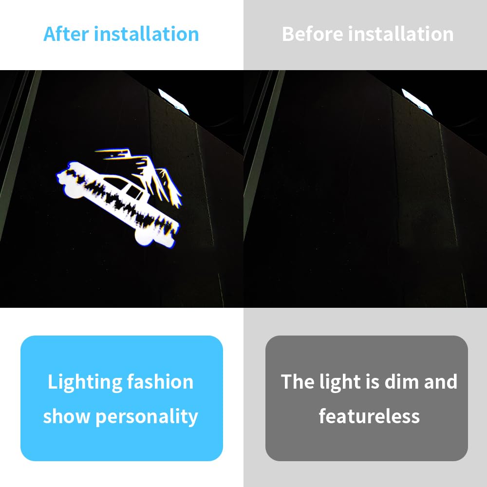 akarin LED Car Door Logo Lights for Tundra 2007-2011, 2022-present, Courtesy Projector Laser Puddle Lamp, 2 PCS