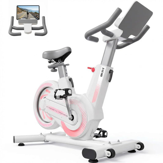 ZAZARI Compact Magnetic Exercise Bike, White