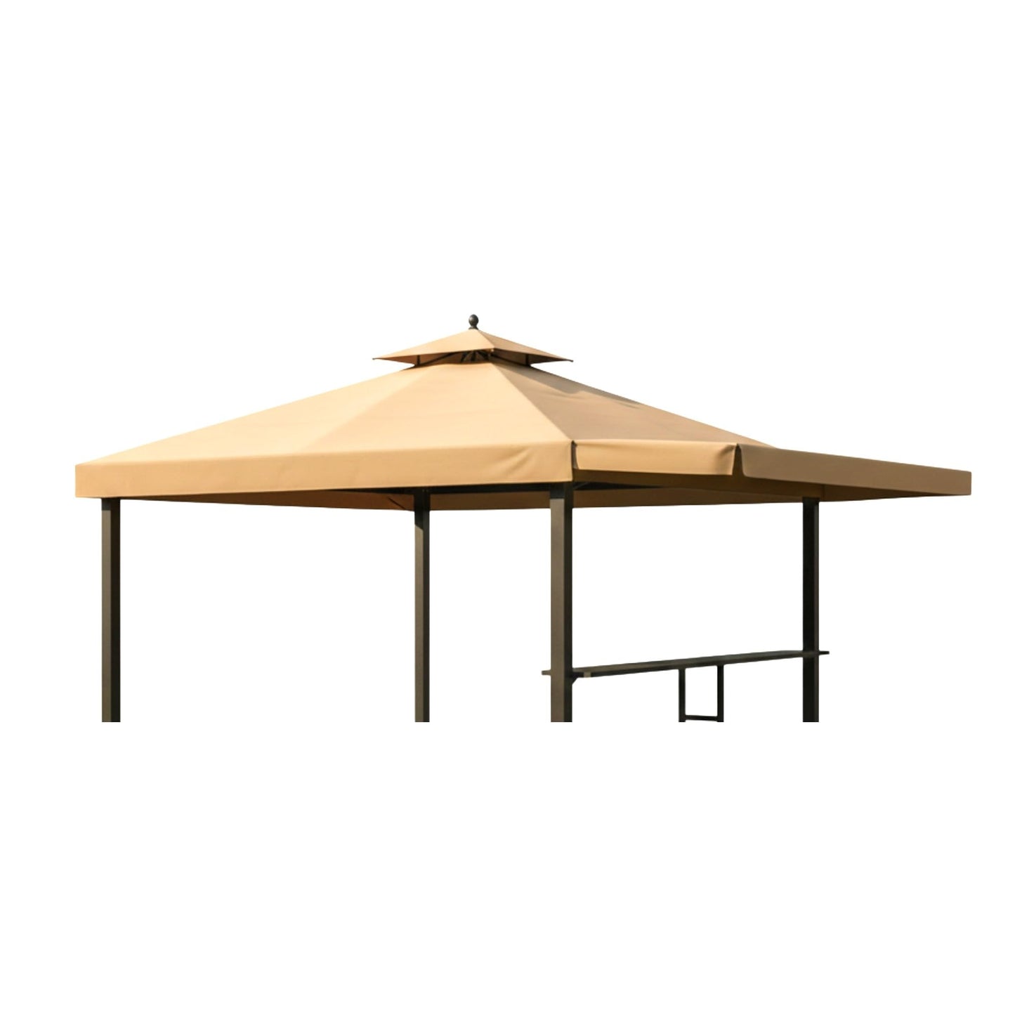 Garden Winds Reinforced Replacement Canopy Top Cover Compatible with The CON-1010-21 Menards Backyard Creation Conley 10' x 10' Gazebo with Awning - Classic Sand, Riplock 350