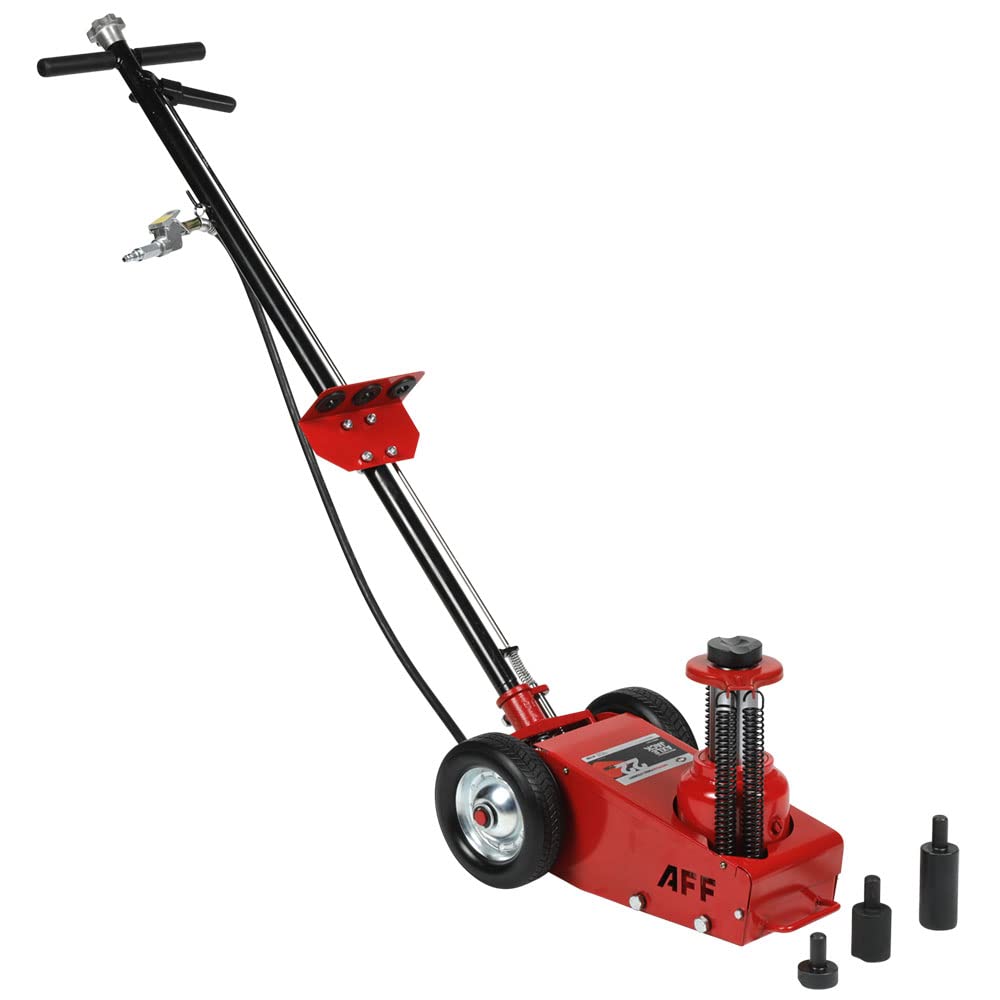 AFF 22 Ton Axle Jack - Single Stage Air Assist Hydraulic Truck Jack with 3 Piece Extension Kit