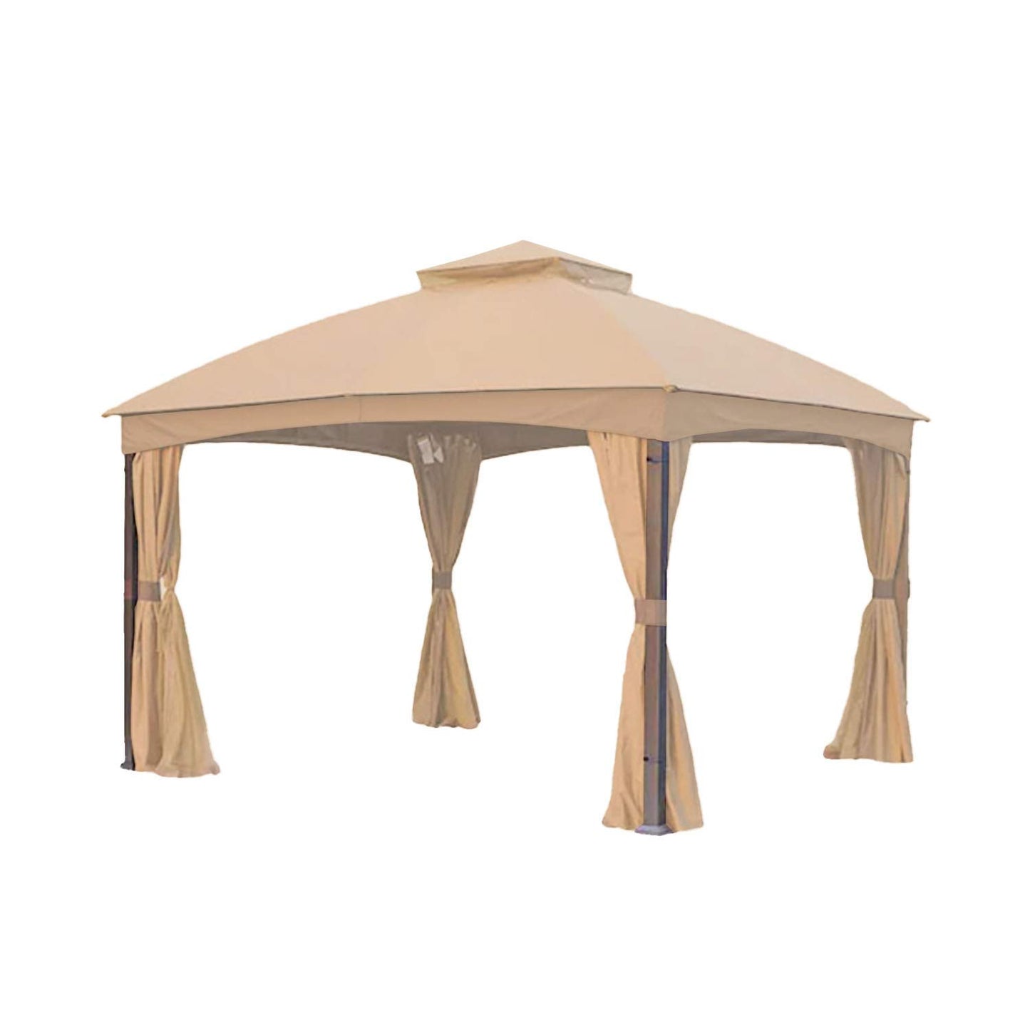 Garden Winds Replacement Canopy Top Cover and Netting Set Compatible with The Brown Frame Gazebo TPGAZ2303B - Riplock 350