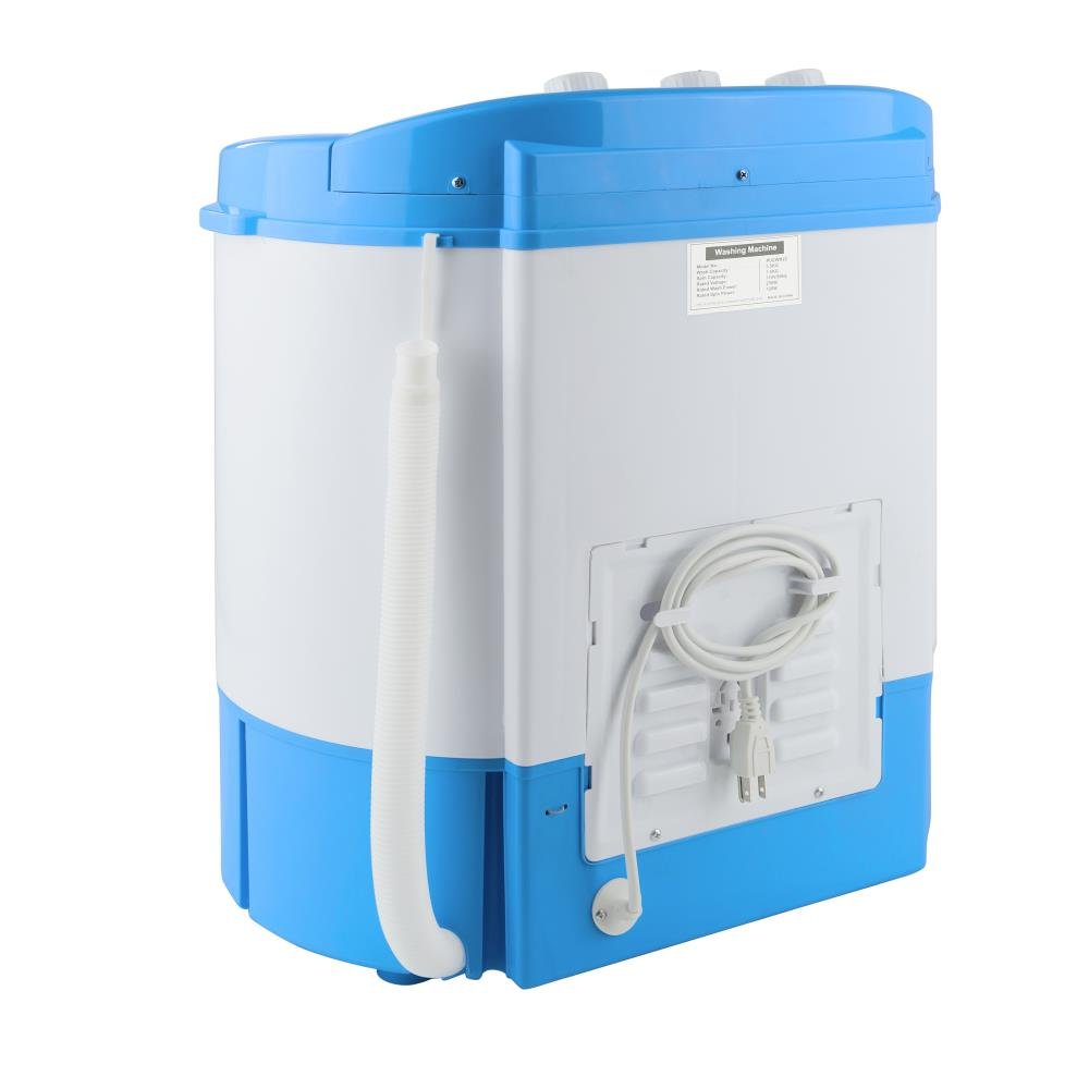 Pyle Upgraded Version Pyle Portable Washer & Spin Dryer, Mini Washing Machine, Twin Tubs, Spin Cycle w/Hose, 11lbs. Capacity, 110V - Ideal For Compact Laundry
