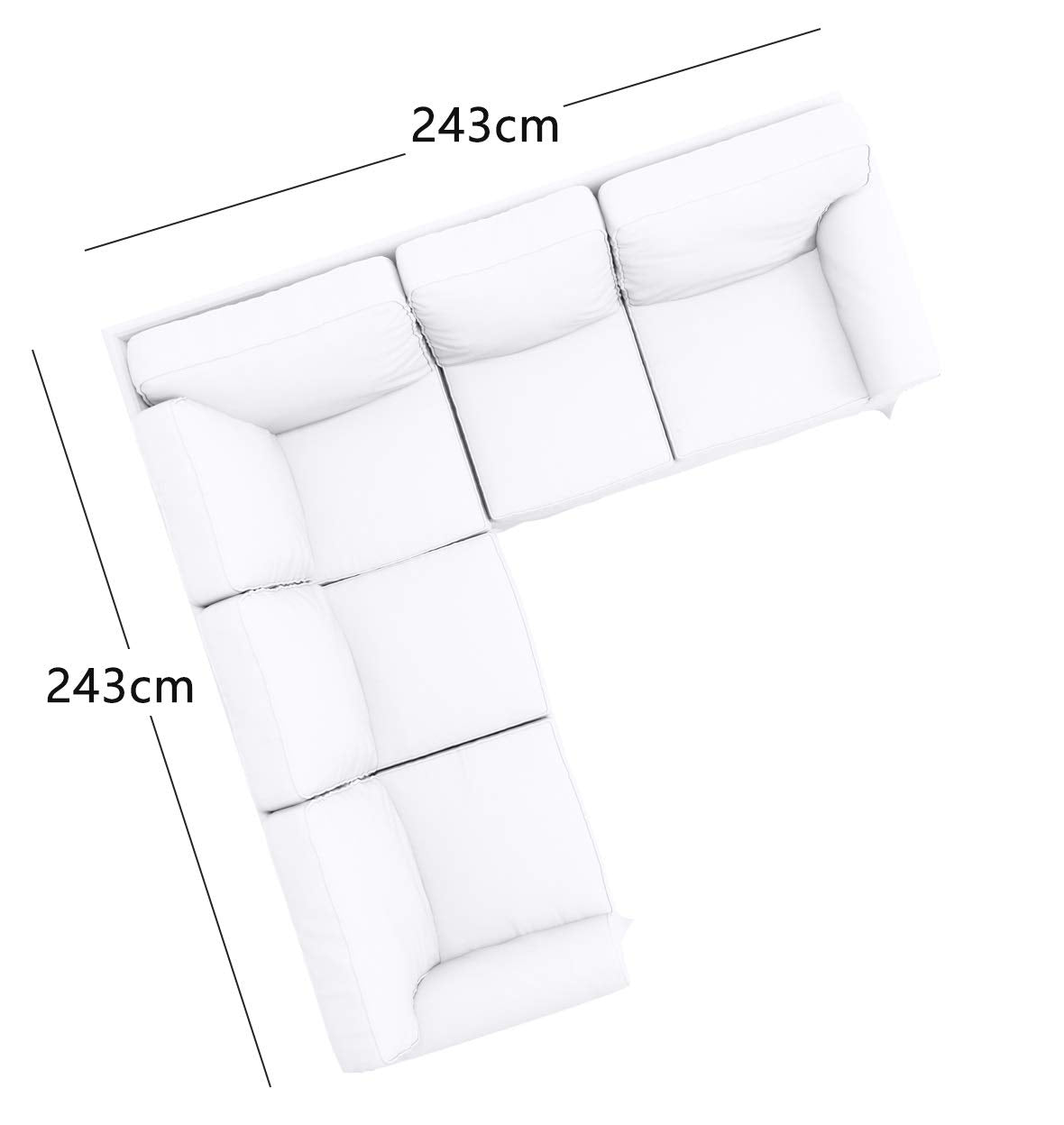 The Thick Cotton Ektorp 2 2 Sofa Cover Replacement Compatible with IKEA Ektorp Corner Or Sectional Sofa Slipcover. (50% Thicker Poly Flax Rust)