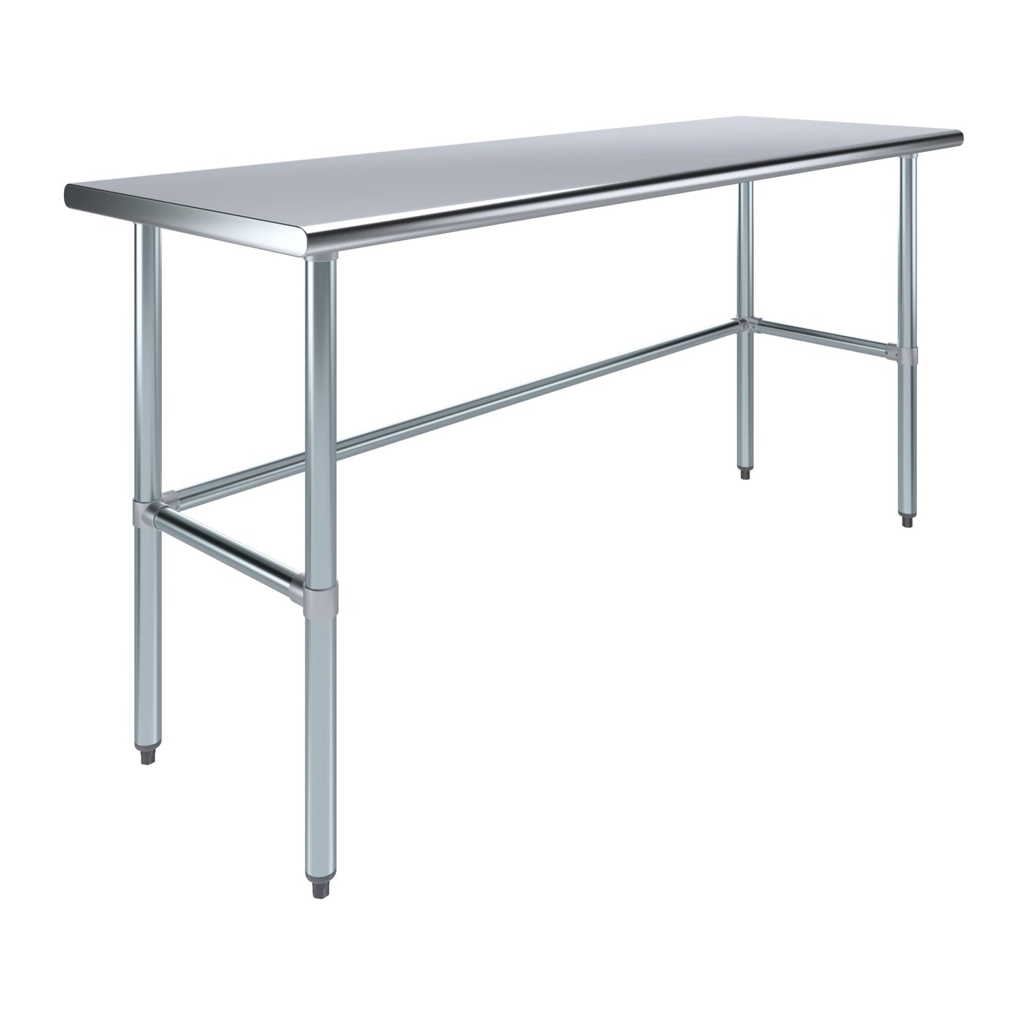 24 in. x 72 in. Open Base Stainless Steel Work Table | Residential & Commercial | Food Prep | Heavy Duty Utility Work Station | NSF