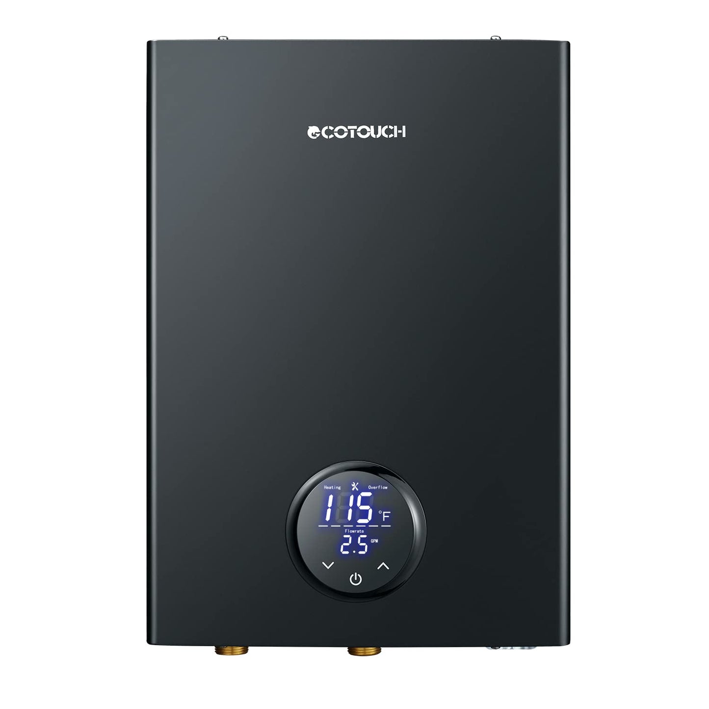 Electric Tankless Water Heater, ECOTOUCH 18kW Instant Water Heater On Demand 240V Under Sink Water Heaters Point of Use with ETL Certificated Self-Modulation ECO180B Black
