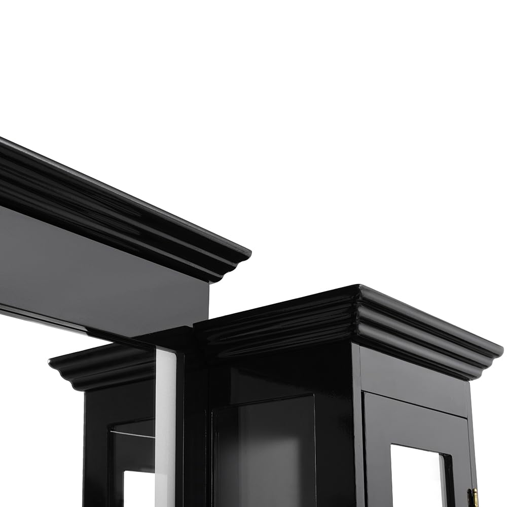 DIR Barber Station with Sink Beauty Styling Station and Sink Combination MOHEGAN, Black