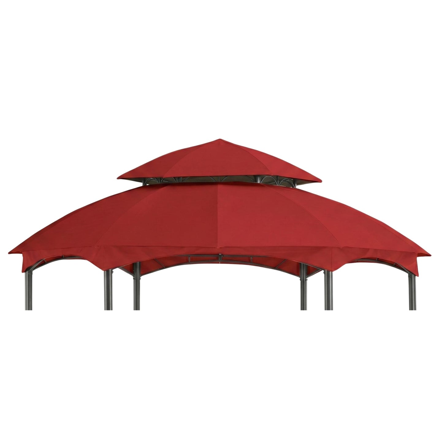 Garden Winds Reinforced RipLock 350 Replacement Canopy Top Cover Compatible with Heritage 12’ x 12’ Hexagon Gazebo Models L-GZ793PST-E, A101011800 - Cinnabar