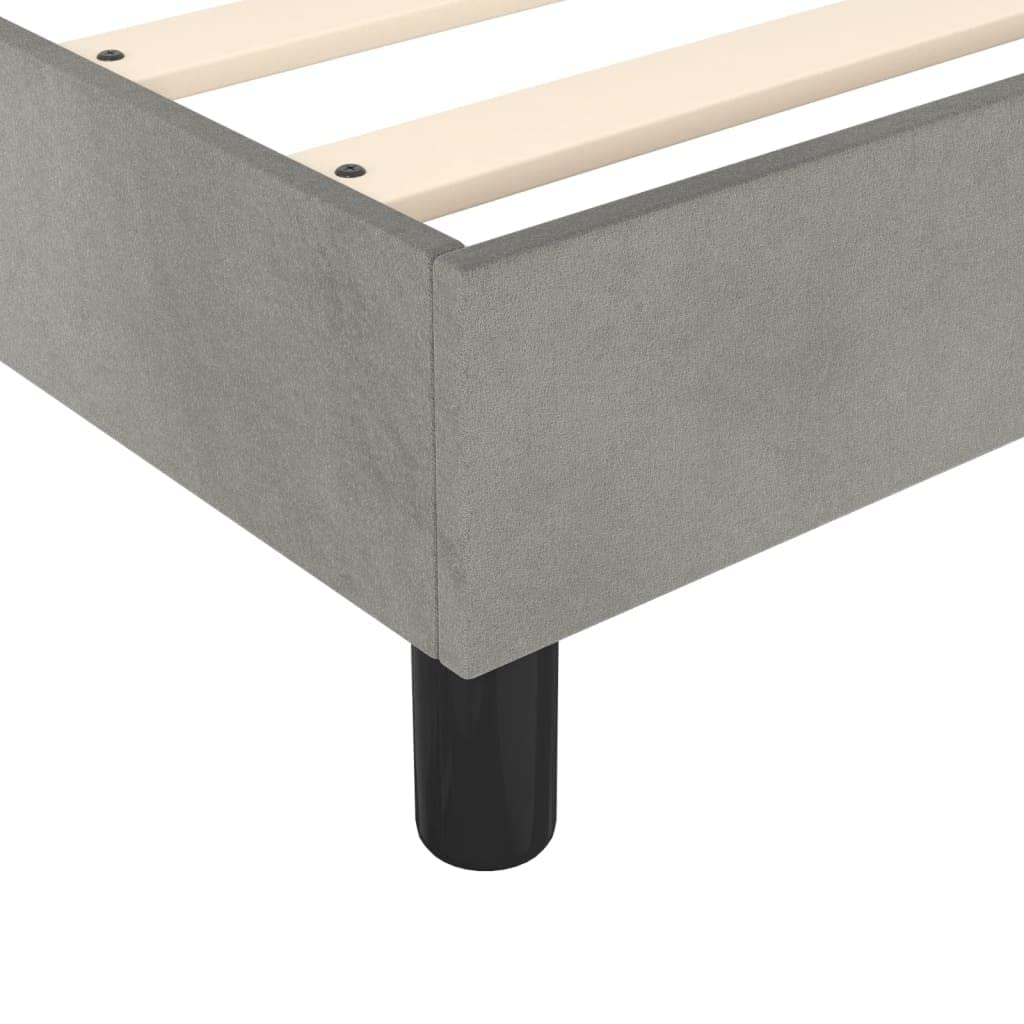 FUDUGEHMIOFWFJJ Split Queen Adjustable Bed,Bed Base,Bed Frame for Adjustable Base,Box Spring Bed with Mattress Light Gray 39.4"x79.9" Twin XL VelvetSuitable for Bedroom, Office, Balcony