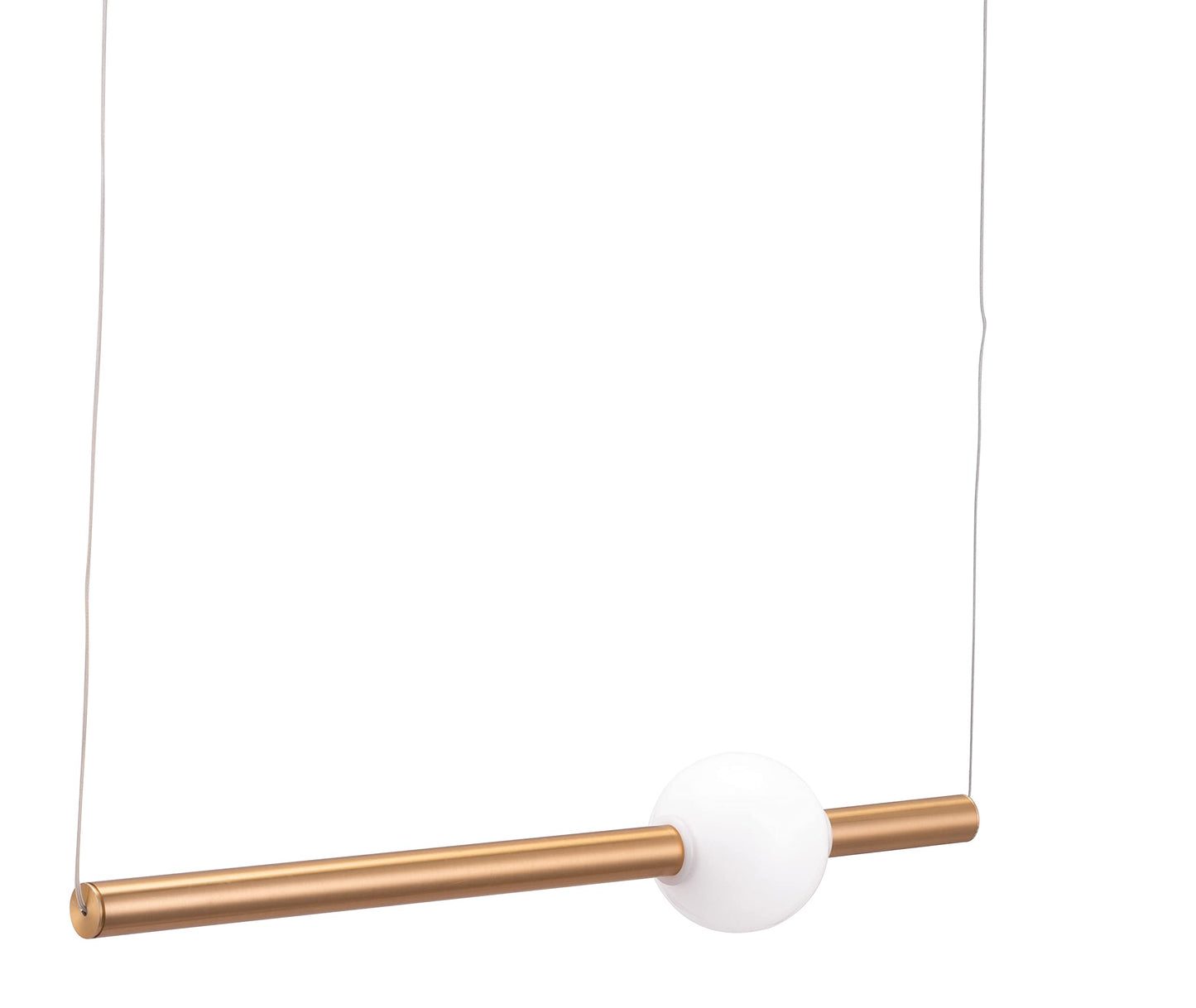 Zuo Adeo Ceiling Lamp Brass, Alloy Steel, Gold Finish, Model 56108