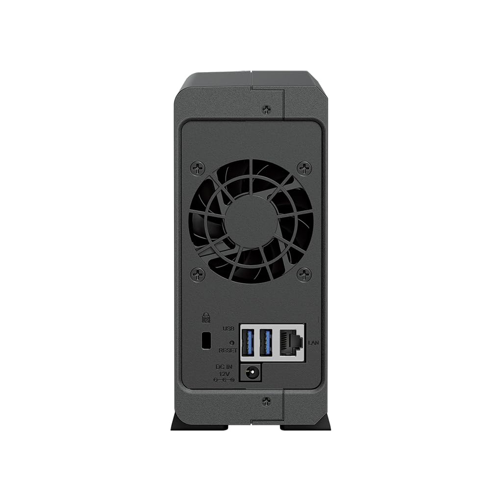 Synology DiskStation DS124 NAS Server with RTD1619B 4-Core 1.7GHz CPU, 1GB Memory, 10TB HDD Storage, 1 x 1GbE LAN Port, DSM Operating System