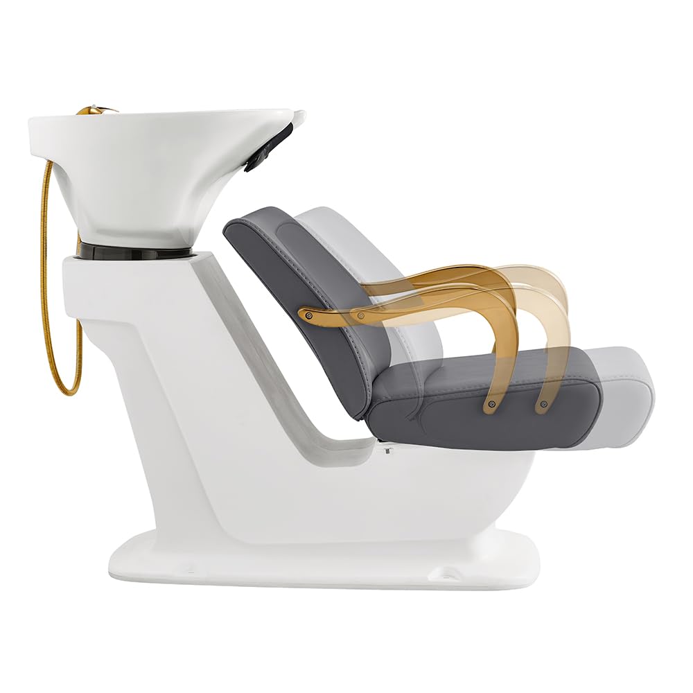 Shampoo Backwash Unit Beauty Salon Shampoo Backwash Station w/Gold Accents Beckman