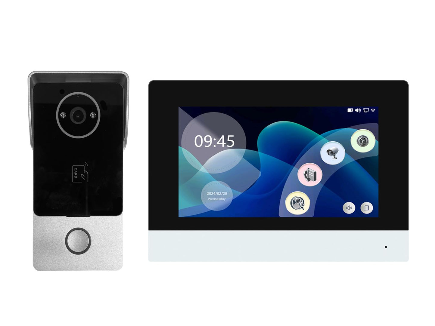 Smart Video Doorbell Intercom System with 600lb Magnetic Lock, 7" Touch Screen Wi-Fi Monitor, 1080P 2.0MP HD Camera, RFID IC Card Access, Tuya App Remote Unlock, Exit Button & Remote Control Kit