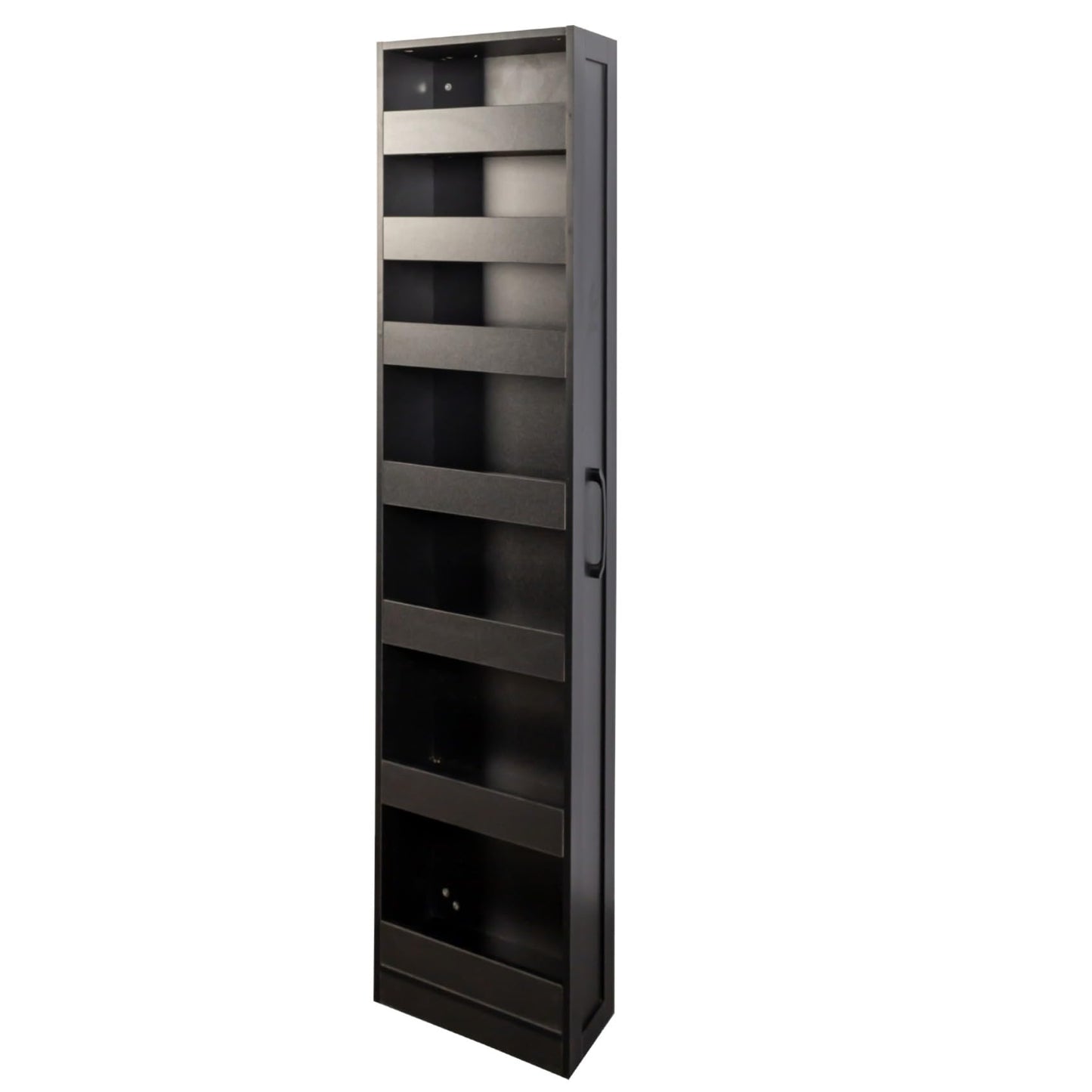 KEIKI 7 Tier Pull-Out Kitchen Pantry Storage Cabinet, Multi-Tier Single-Sided Open Shelf, Spice Rack Next to Fridge, Wood Hutch Food Pantries Cupboard for Coffee Bar, Dining Room, Narrow Spaces