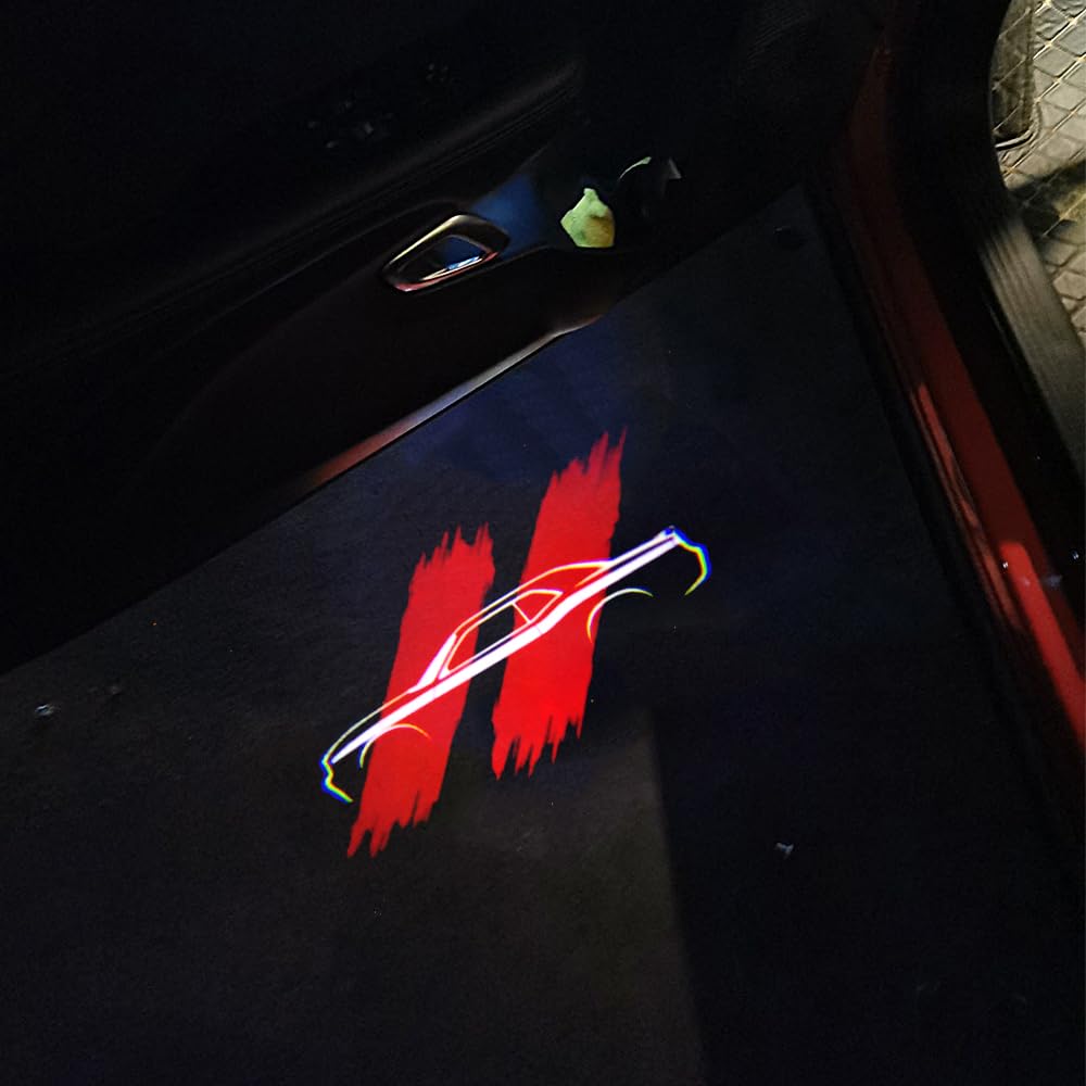 BuJinZeTui 2PCS LED Door Lights Logo for Challenger 2015-Present, Ghost Shadow Projection Light, Color 01