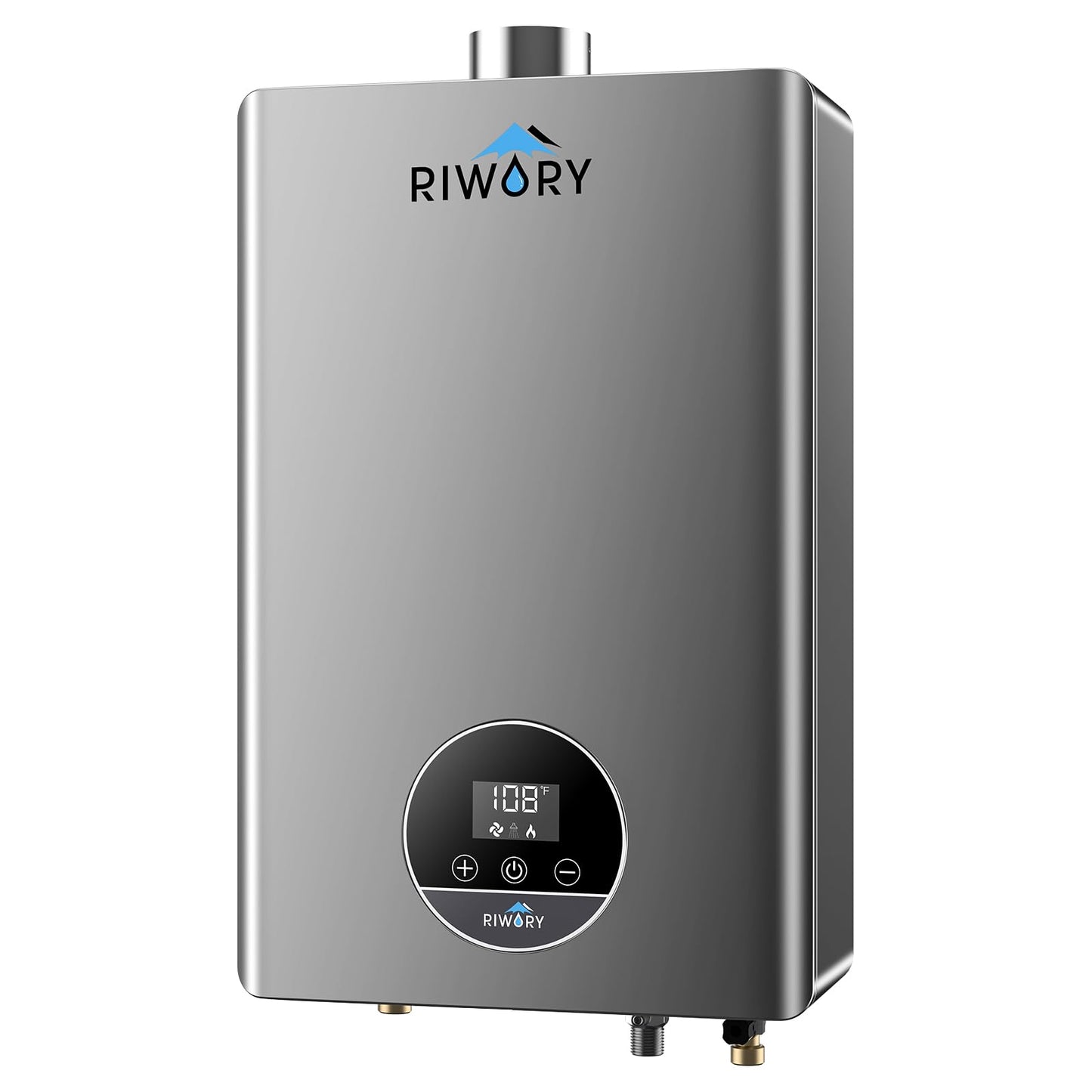 RIWORY 85000 BTU On Demand Propane Water Heater Tankless, Max 3.6 GPM, Intelligent Indoor Gas Hot Water Heater with Freeze Protection, 3/4" NPT, lp Gas Tankless Water Heater for 2-3 Water Points