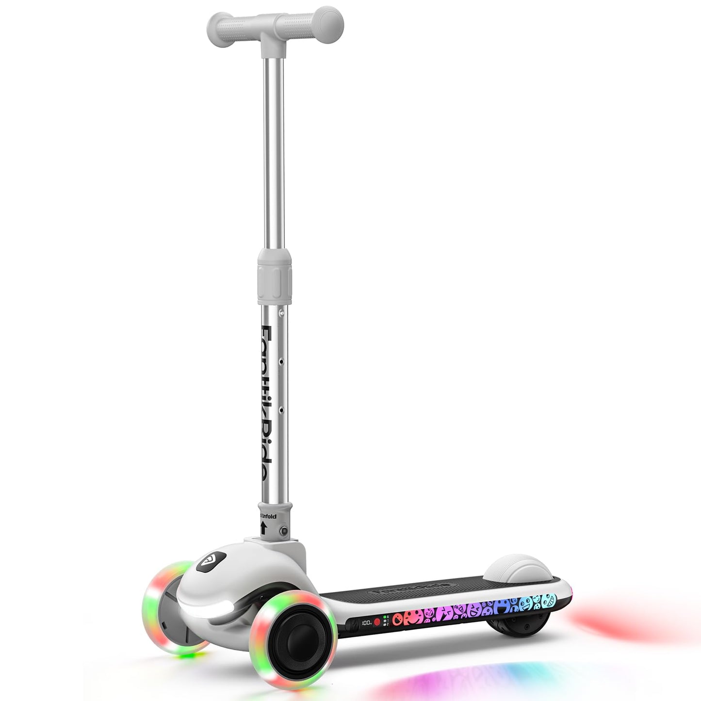 FanttikRide K9 Pro 3 Wheel Electric Scooter for Kids 3-6, Adjustable Height for Riders 3.3-4.6ft, 88 lbs, Up to 40 min, 3.5 Miles Range, AI & 2 Max Speed 3.7/6.2 MPH, Gray