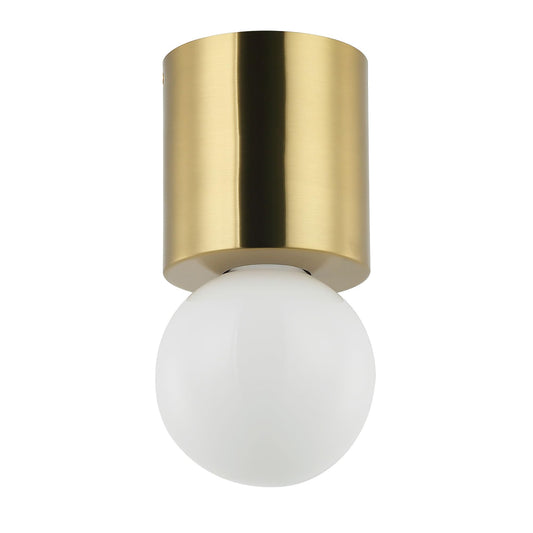 Dainolite 1 Light Flush Mount Aged Brass Model TRN-51FH-AGB