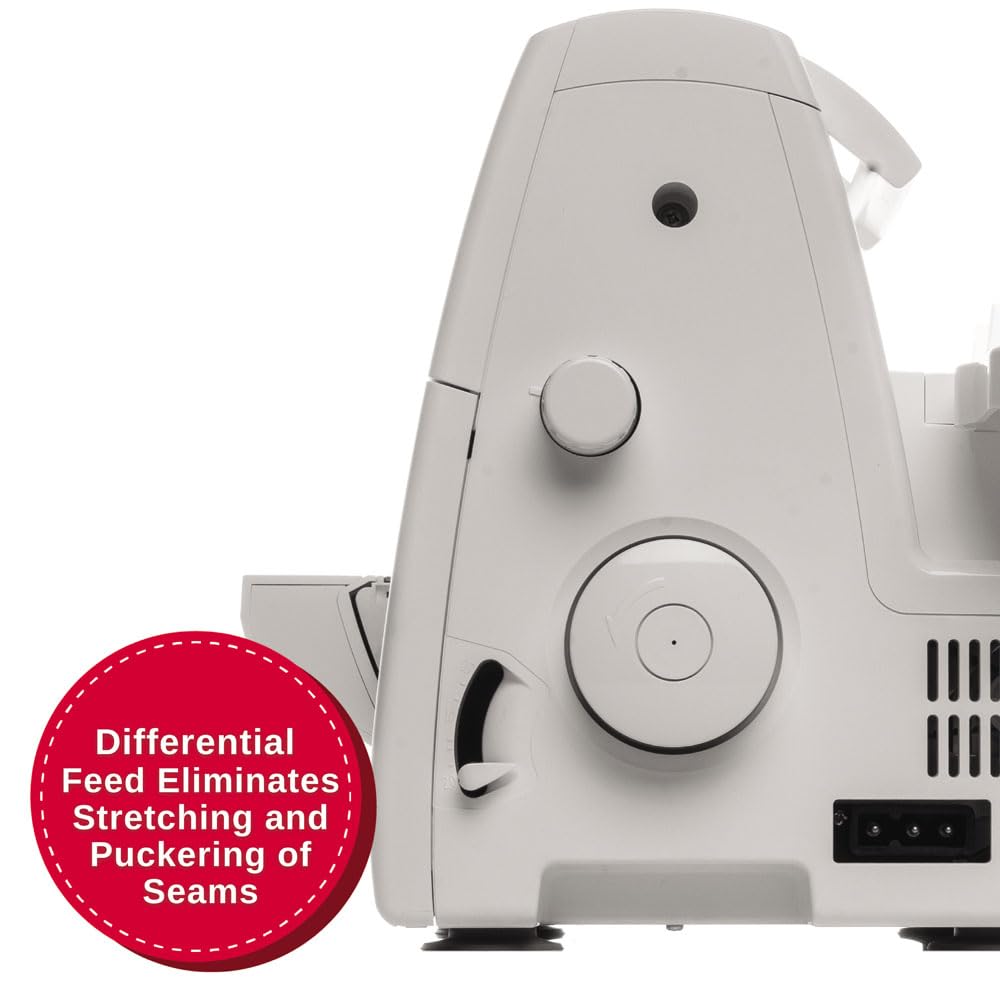 SINGER® S0100 Metal Frame Serger with Accessory Kit | Overlock Machine with 6 Built-in Stitches, 2-3-4 Thread Capability, Adjustable Tension & Stitch Length | 1300 Stiches/Min & Differential Feed