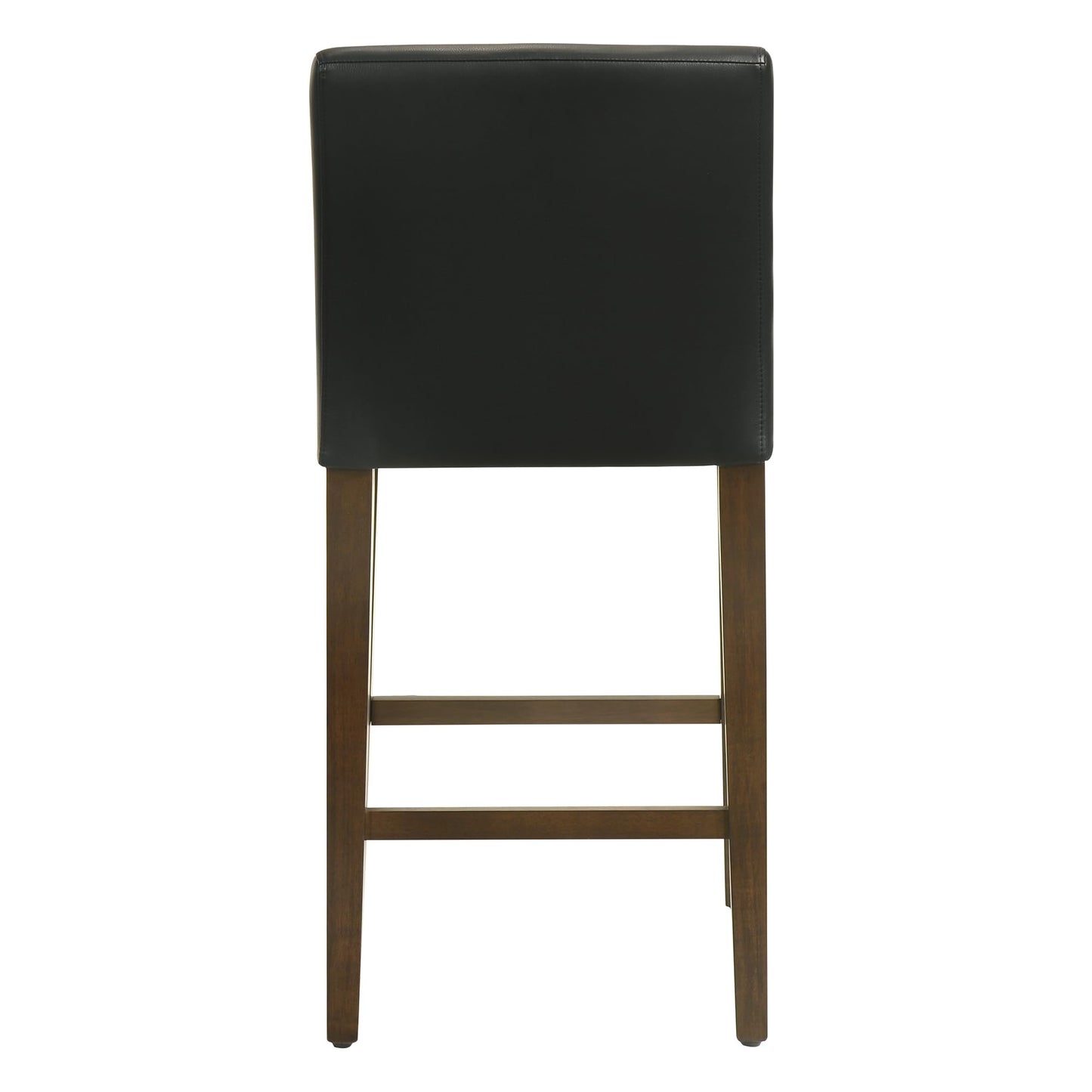 CHITA Counter Height Bar Stools Set of 3, 27" H Seat Height Upholstered Barstools, PU Leather in Black