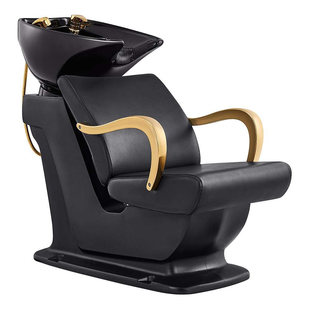 Dir Shampoo Backwash Unit Beauty Salon Shampoo Backwash Station w/Gold Accents Beckman
