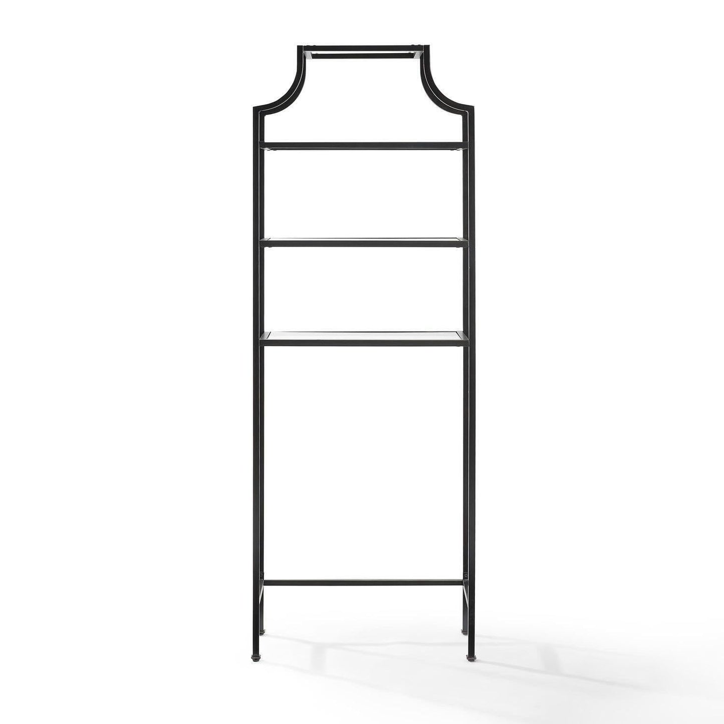 Maykoosh Modern Bathroom Space Saver Cabinet - Oil Rubbed Bronze, Pagoda Style Storage, Tall Linen Tower