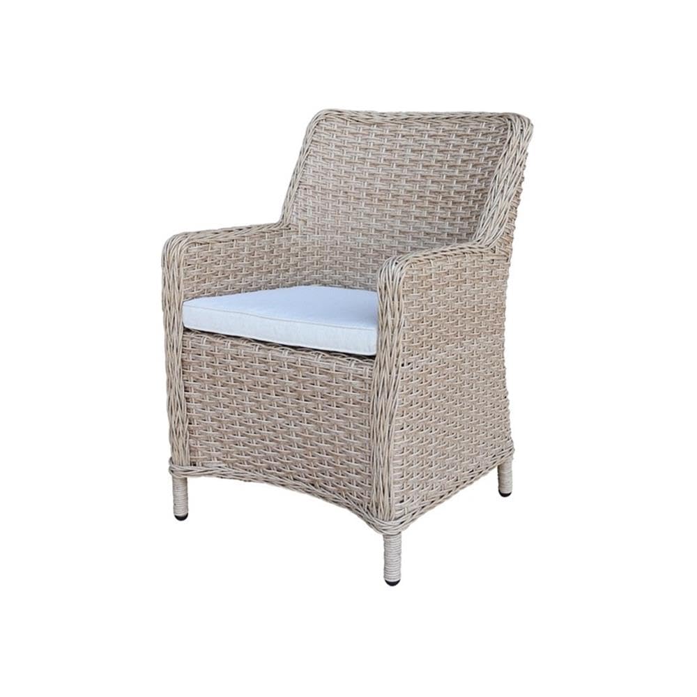IC INTERNATIONAL CONCEPTS Outdoor Wicker Patio Furniture Set with Round Table and 4 Chairs - Natural