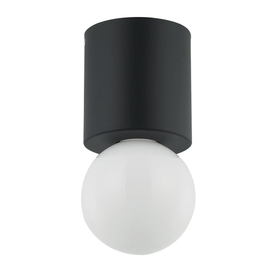 Dainolite Flush Mount Light Fixture, Matte Black, Model TRN-51FH-MB