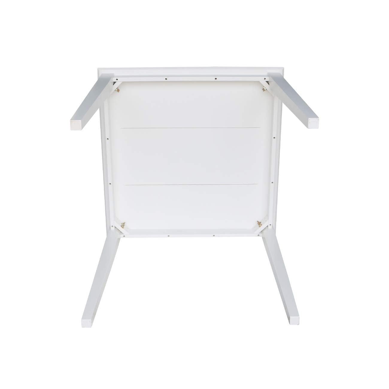 Solid Wood Counter Height Dining Table, 36 Inch High, White