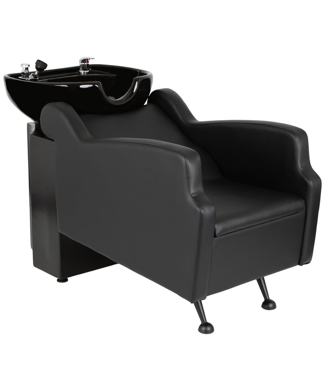 Buy-Rite Oasis Shampoo Backwash Station for Salons with Extra-Large Sink, TS-8076-BLK