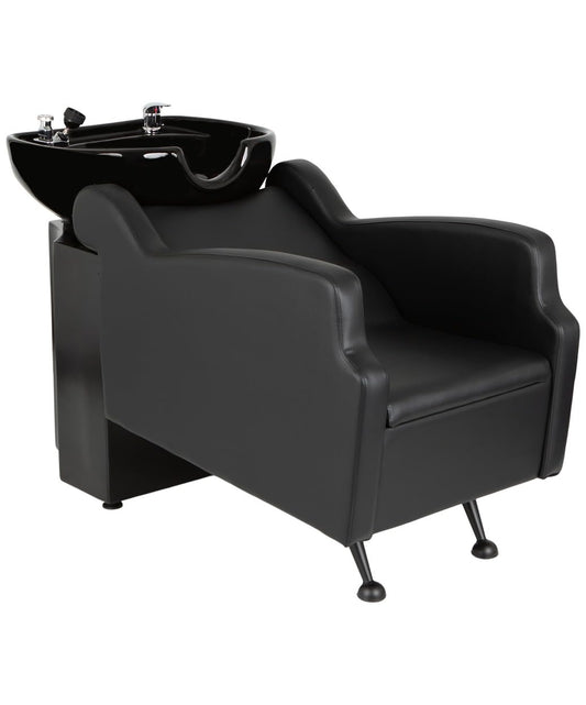 Buy-Rite Oasis Shampoo Backwash Station for Salons with Extra-Large Sink, TS-8076-BLK